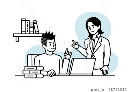 Set of education people illustrations. Line design vector concepts of education, learning, back to school, reading book, online course and training. Education Character illustration. School Cartoon Set of education people illustrations. Line design vector concepts of education, learning, back to school, reading book, online course and training. Education Character illustration. School Cartoon 98741335