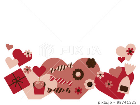 ハートマークとお菓子とプレゼント 98741525