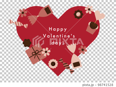バレンタインのお菓子イラスト 98741528