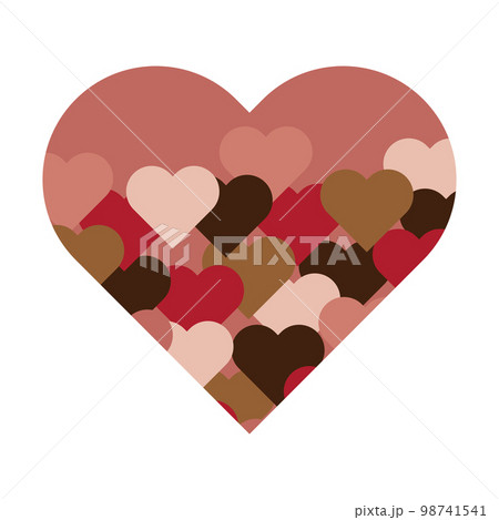 たくさんのハートが詰まったハート型 98741541
