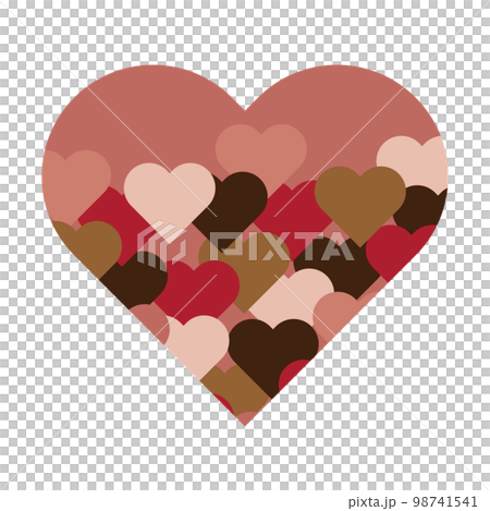 たくさんのハートが詰まったハート型 98741541