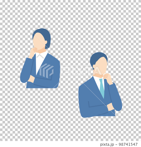 考える就活生アイコン 98741547