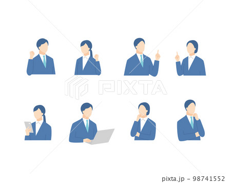 就職活動中の男女アイコンセット 98741552