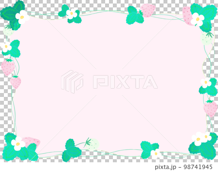水彩風格輕草莓少女框架 98741945
