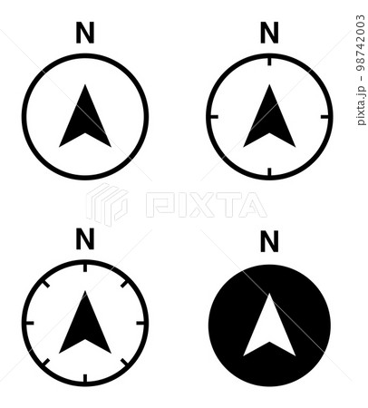 方位の矢印アイコン　コンパス 98742003