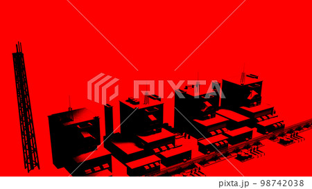 原子力発電所のイラスト1 原子力発電所のイラスト1 98742038