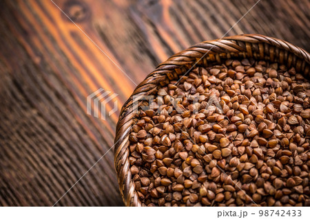 Buckwheat in bowl Buckwheat in bowl 98742433