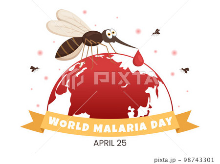 World Malaria Day on April 25 Illustration with Earth Protected from Mosquitoes in Flat Cartoon Hand Drawn for Web Banner or Landing Page Templates World Malaria Day on April 25 Illustration with Earth Protected from Mosquitoes in Flat Cartoon Hand Drawn for Web Banner or Landing Page Templates 98743301