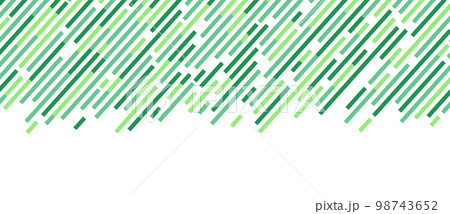 様々なグリーン系の斜線で構成された抽象的な背景素材 98743652