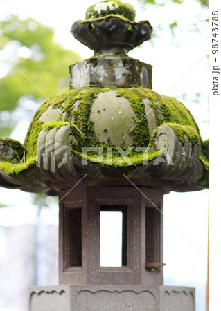 日本庭園に立つ石灯籠 日本庭園に立つ石灯籠 98743788