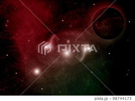 galaxy in a free space. 3D rendering 98744173