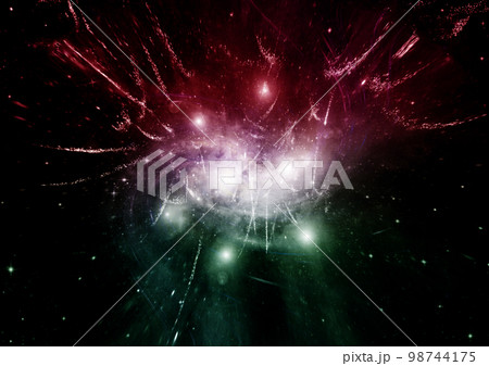 galaxy in a free space. 3D rendering galaxy in a free space. 3D rendering 98744175