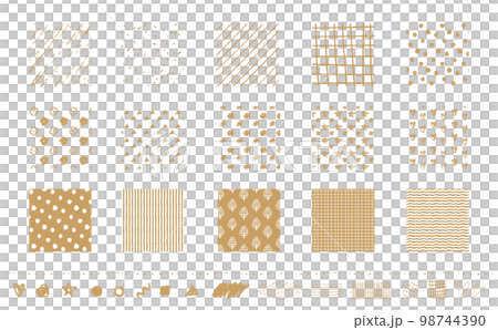 Simple and fashionable Scandinavian style handwriting pattern and pattern / pattern treatment set _ vector material _ gold _ circle _ no text Simple and fashionable Scandinavian style handwriting pattern and pattern / pattern treatment set _ vector material _ gold _ circle _ no text 98744390