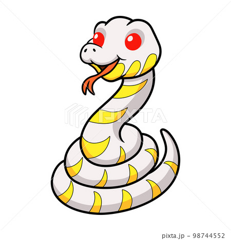Cute albino mangrove snake cartoon 98744552