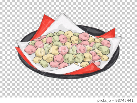 黑板紙上關西日向的插圖（水彩風格） 98745441