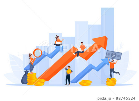 Career success growth. Business target achievement, career success growth. Business concept 98745524