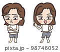 ダイエット　体重悩み　ビフォーアフター 98746052