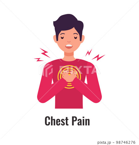 Asthma Chest Pain Compositionのイラスト素材 [98746276] - PIXTA