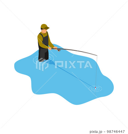 Knee Deep Fisherman Composition 98746447