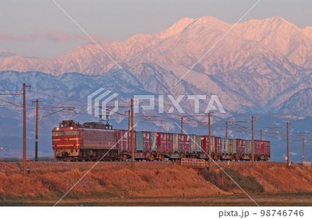 北陸本線　水橋ー東富山　JR貨物　EF81-116（富山） 98746746