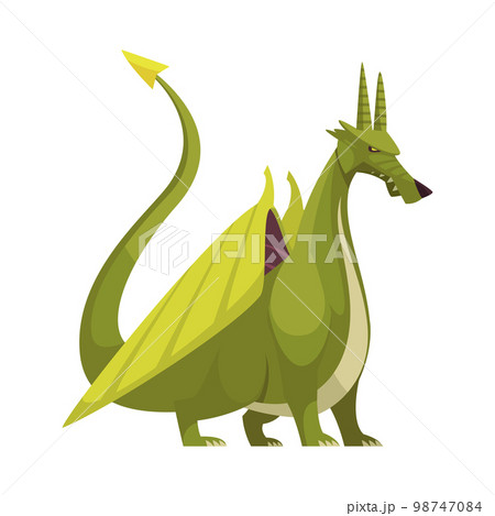 Green Dragon Cartoon Composition 98747084