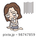 悔し涙　女性　ダイエット 98747859