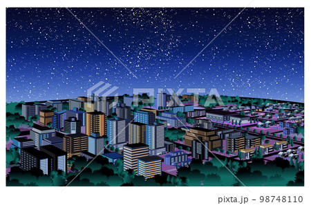 満天の星降る美しい街並みと暮らしの風景。人々が明るく暮らせる自然と住宅が溶け込む街づくり。 98748110