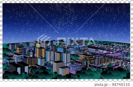 満天の星降る美しい街並みと暮らしの風景。人々が明るく暮らせる自然と住宅が溶け込む街づくり。 98748110