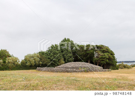 Table des Marchands - famous megalithic monument in Brittany Table des Marchands - famous megalithic monument in Brittany 98748148