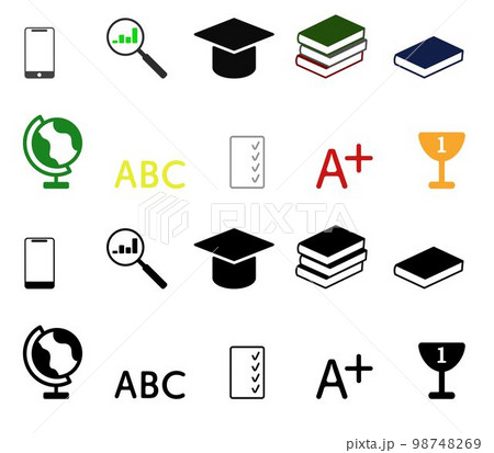 Badges, logos on the topic of education and studies. Badges, logos on the topic of education and studies. 98748269
