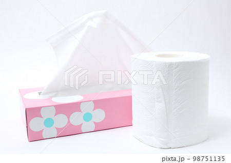 ティッシュ,箱ティッシュ,生活用品,日用品,鼻水,ボックスティッシュ、トイレットペーパー、トイレ、紙 98751135
