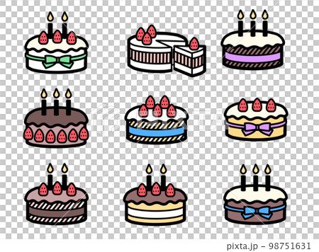 Whole cake various set color 98751631