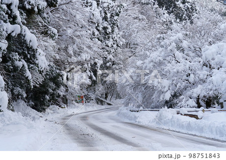 雪の峠道 98751843