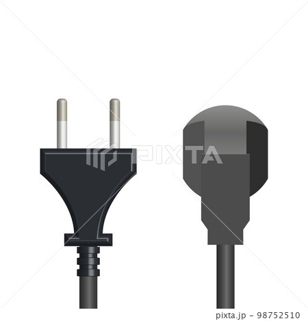 Mains electric plug without socket, vector illustration. 98752510