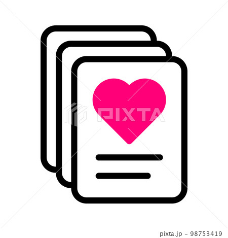 valentine icon set duotone black pink style illustration vector element and symbol perfect. 98753419