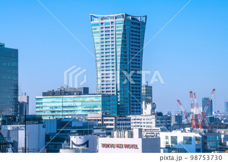 日本の東京都市景観 渋谷区宇田川町のパークコート渋谷 ザ タワーなどを望む 日本の東京都市景観 渋谷区宇田川町のパークコート渋谷 ザ タワーなどを望む 98753730