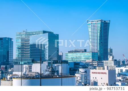 日本の東京都市景観 渋谷区宇田川町のパークコート渋谷 ザ タワーなどを望む 日本の東京都市景観 渋谷区宇田川町のパークコート渋谷 ザ タワーなどを望む 98753731