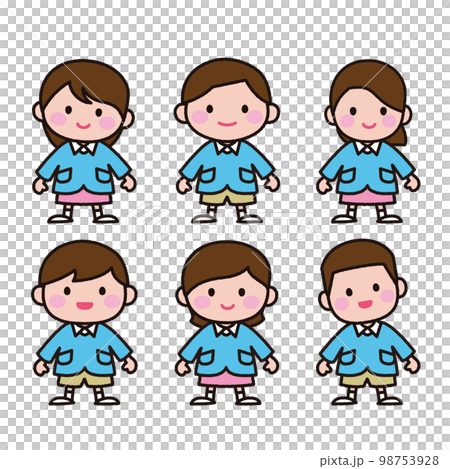 スモックを着た幼稚園児いろいろ 98753928