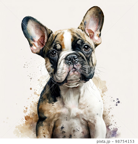 French Bulldog puppy. Portrait of a French Bulldog dog. Dog portrait French Bulldog puppy. Portrait of a French Bulldog dog. Dog portrait 98754153