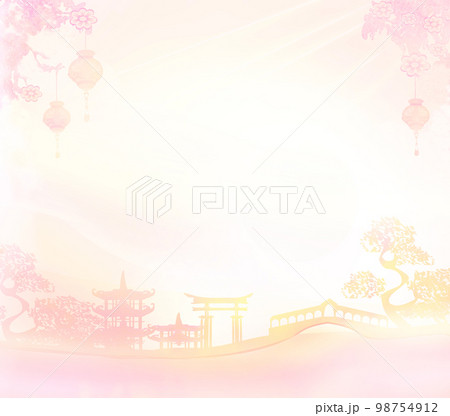 beautiful sunrise landscape - Mid-Autumn Festival for Chinese New Year 98754912