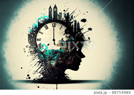 time running fast abstract wasting of time...のイラスト素材 [98754989] - PIXTA
