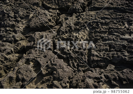 日本 東京 八丈島 南原千畳敷 溶岩 日本 東京 八丈島 南原千畳敷 溶岩 98755062