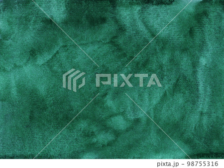 Watercolor dark emerald background texture. Aquarelle abstract green blue backdrop. Watercolor dark emerald background texture. Aquarelle abstract green blue backdrop. 98755316
