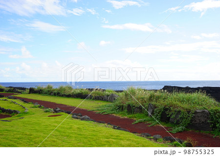 日本 東京 八丈島 南原千畳敷 溶岩	 98755325