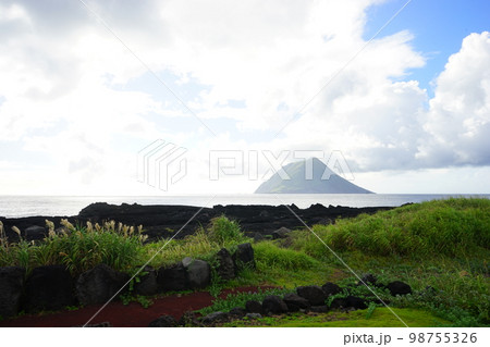 日本 東京 八丈島 南原千畳敷 八丈小島 日本 東京 八丈島 南原千畳敷 八丈小島 98755326