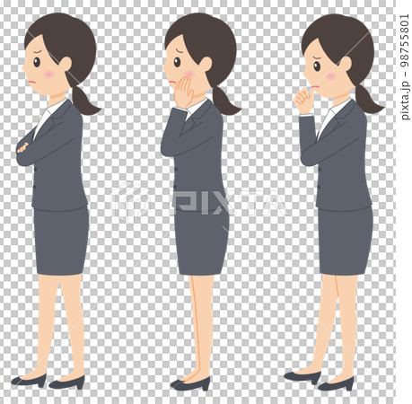 横向きスーツ女性全身7 横向きスーツ女性全身7 98755801