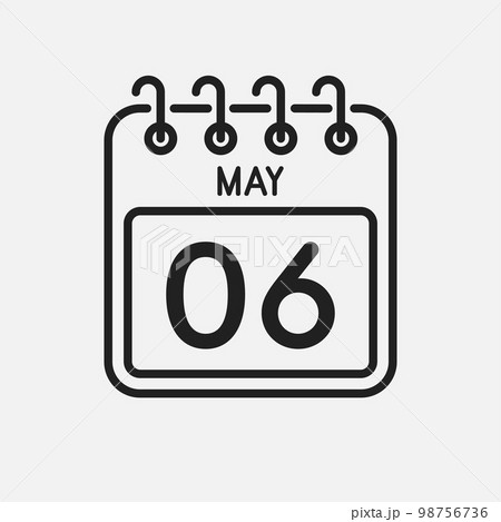 Icon page calendar day - 6 May 98756736
