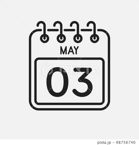 Icon page calendar day - 3 May 98756740