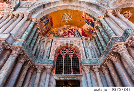 exteriors of Saint Mark basilica, Venice, Italy 98757842