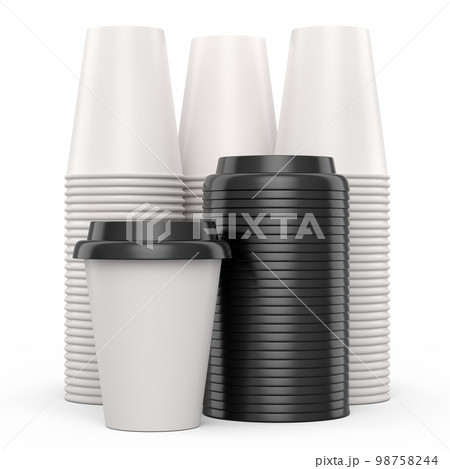 Set of paper coffee cups for cappuccino, americano, espresso, mocha, latte Set of paper coffee cups for cappuccino, americano, espresso, mocha, latte 98758244